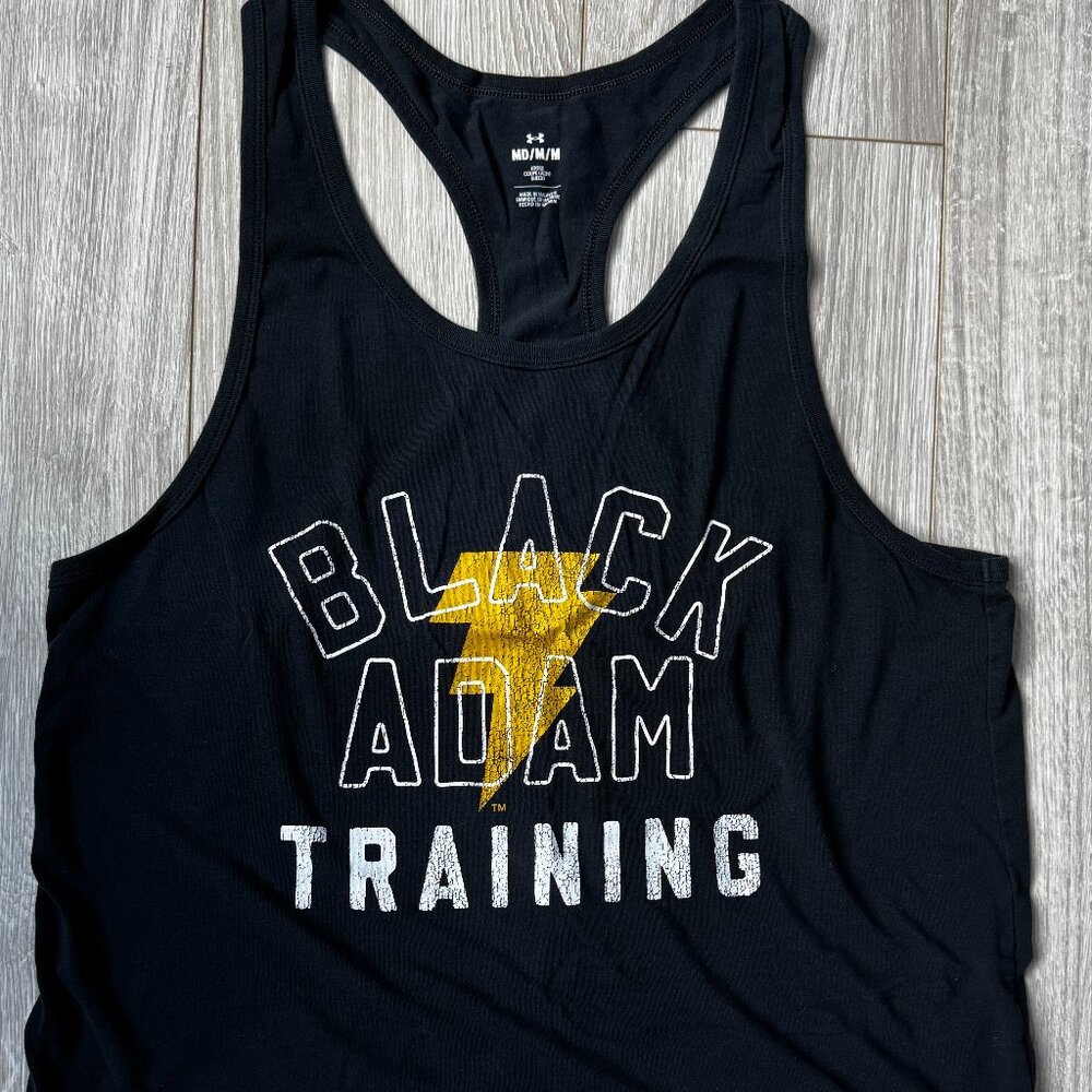 Under Armour Project Rock Bundle – Iron Paradise Tee + Black Adam Tank (Size M)